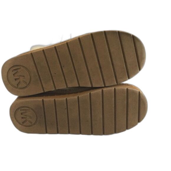 Michael Kors Boots Women’s Size 6 Tan Suede Tall Winter Sheep Fur Lined AK12G - Picture 8 of 9